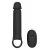 Черная насадка-удлинитель с вибрацией Vibrating Extender With Remote - Dream Toys - в Перми купить с доставкой