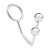 Кольцо на пенис с анальным стимулятором Two Bead Stainless Steel Anal Hook   Cock Ring - BlueLine - в Перми купить с доставкой