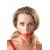 Силиконовый кляп-шар на чёрных ремешках Red Gag silicone - Orion - купить с доставкой в Перми