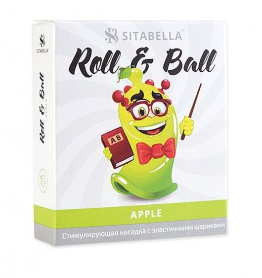 Стимулирующий презерватив-насадка Roll   Ball Apple - Sitabella - купить с доставкой в Перми