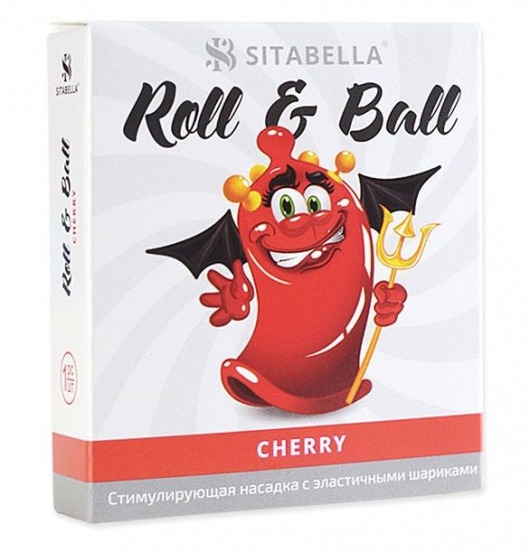 Стимулирующий презерватив-насадка Roll   Ball Cherry - Sitabella - купить с доставкой в Перми