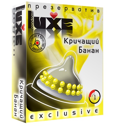 Презерватив LUXE  Exclusive  Кричащий банан  - 1 шт. - Luxe - купить с доставкой в Перми