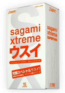 Ультратонкие презервативы Sagami Xtreme SUPERTHIN - 15 шт. - Sagami - купить с доставкой в Перми