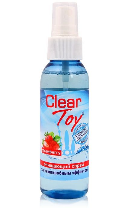 Очищающий спрей для игрушек CLEAR TOY Strawberry - 100 мл. - Биоритм - купить с доставкой в Перми