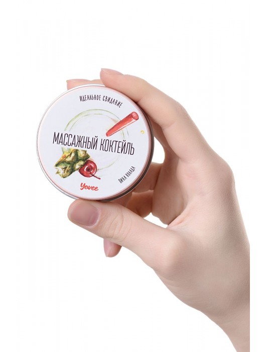 Массажная свеча «Массажный коктейль» с ароматом пина колады - 30 мл. - ToyFa - купить с доставкой в Перми