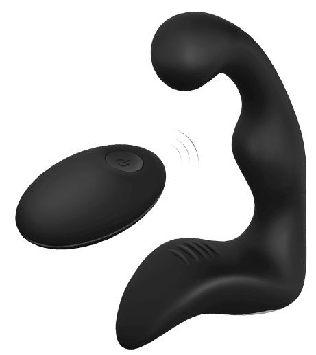 Черный вибромассажер простаты REMOTE BOOTY PLEASER - Dream Toys - в Перми купить с доставкой