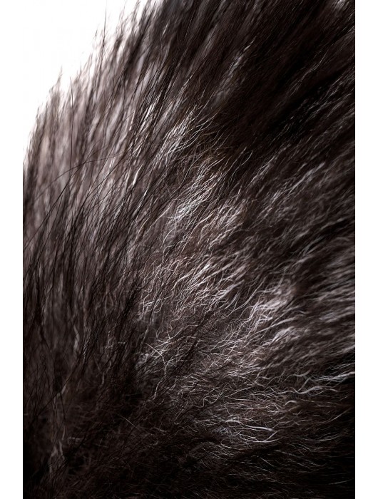 Серебристая металлическая анальная втулка с хвостом чернобурой лисы - размер S - ToyFa - купить с доставкой в Перми