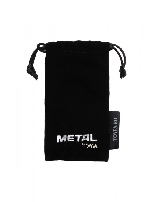 Серебристая конусовидная анальная пробка с фиолетовым кристаллом - 7 см. - ToyFa - купить с доставкой в Перми