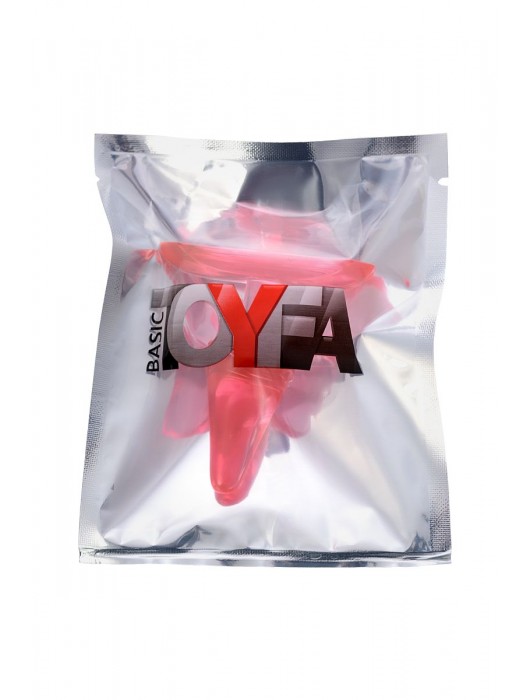 Красная анальная втулка с ограничителем - 6,5 см. - Toyfa Basic