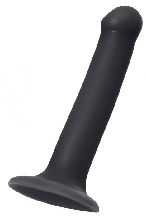 Черный фаллос на присоске Silicone Bendable Dildo M - 18 см. - Strap-on-me - купить с доставкой в Перми