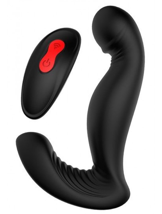 Черный вибромассажер простаты SWIRLING P-PLEASER - Dream Toys - в Перми купить с доставкой