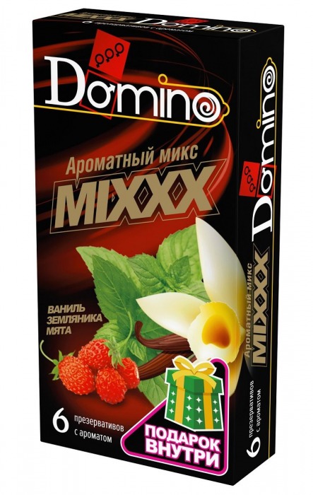 Ароматизированные презервативы DOMINO  Ароматный микс  - 6 шт. - Domino - купить с доставкой в Перми