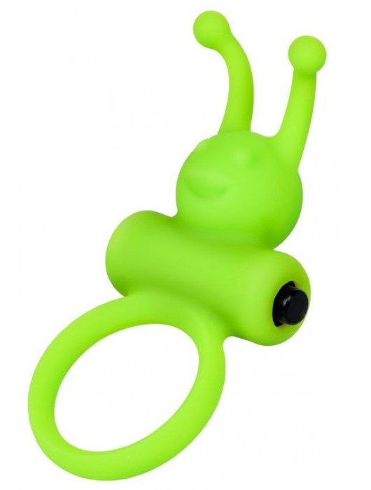 Зеленое эрекционное виброкольцо на пенис Cock Ring - A-toys - в Перми купить с доставкой