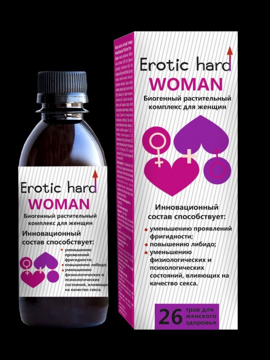 Женский биогенный концентрат для повышения либидо Erotic hard Woman - 250 мл. - Erotic Hard - купить с доставкой в Перми