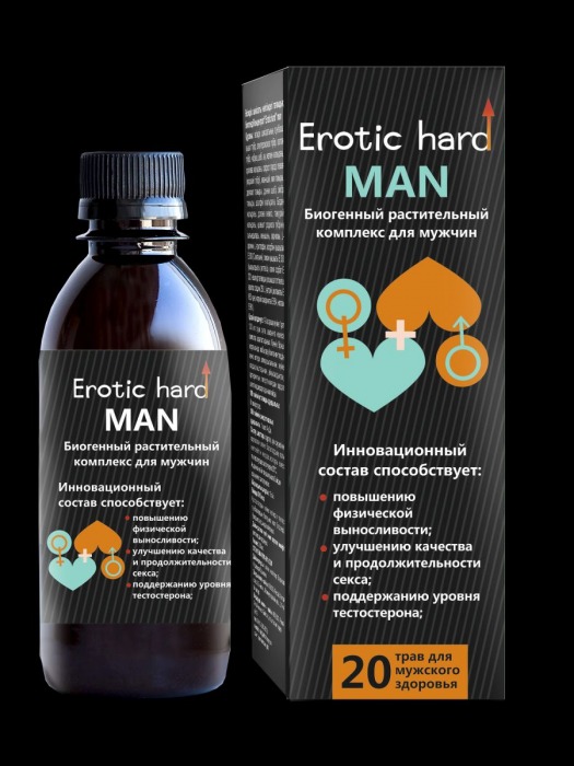 Мужской биогенный концентрат для усиления эрекции Erotic hard Man - 250 мл. - Erotic Hard - купить с доставкой в Перми