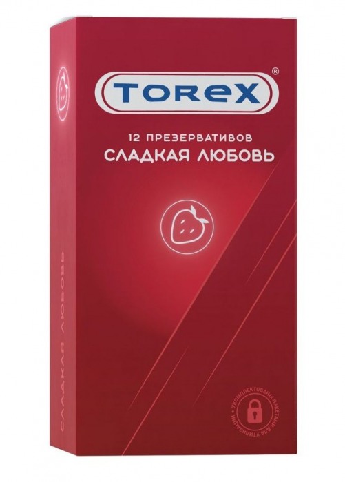 Презервативы Torex  Сладкая любовь  с ароматом клубники - 12 шт. - Torex - купить с доставкой в Перми