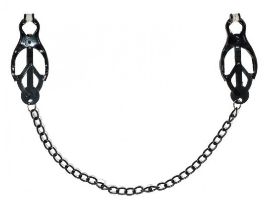 Зажимы на соски Darkside с цепочкой - Lola Games - купить с доставкой в Перми