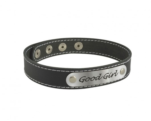 Чокер с белой строчкой Good Girl - Sitabella - купить с доставкой в Перми