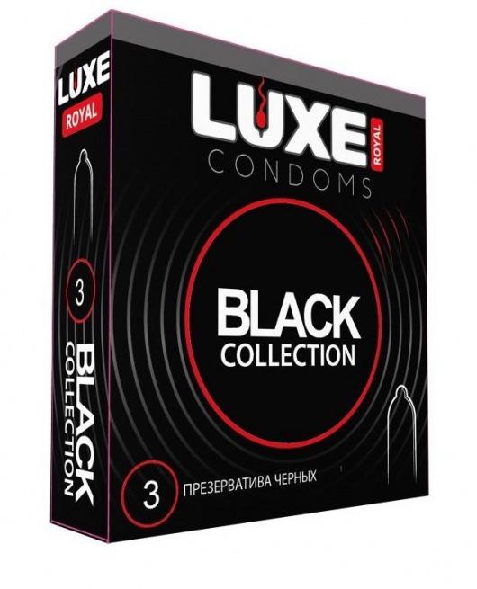 Черные презервативы LUXE Royal Black Collection - 3 шт. - Luxe - купить с доставкой в Перми