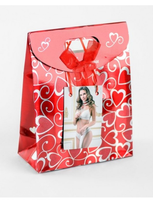 Бело-красный ошейник из натуральной кожи с нежным мехом - БДСМ Арсенал - купить с доставкой в Перми