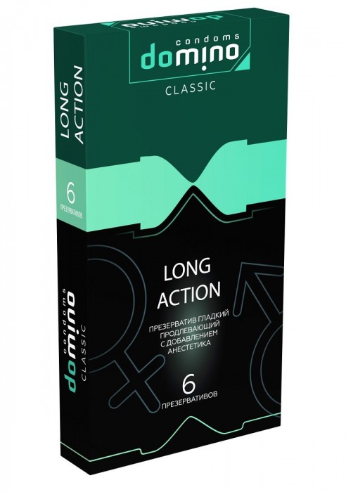 Презервативы с пролонгирующим эффектом DOMINO Classic Long action - 6 шт. - Domino - купить с доставкой в Перми