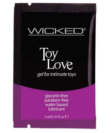 Лубрикант на водной основе для использования с игрушками WICKED Toy Love - 3 мл. - Wicked - купить с доставкой в Перми