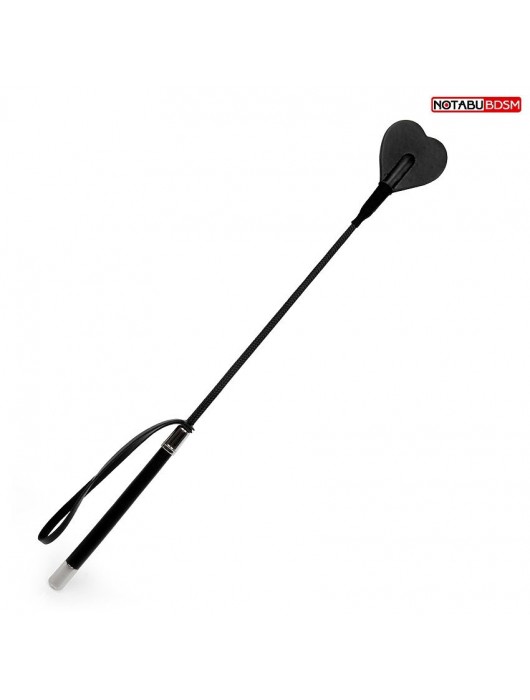 Черный стек с наконечником-сердечком - 54 см. - Notabu - купить с доставкой в Перми