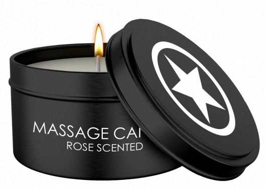 Массажная свеча с ароматом розы Massage Candle - Shots Media BV - купить с доставкой в Перми