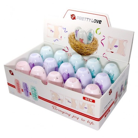 Набор из 15 мини-мастурбаторов Fantastic Egg Hard Boiled - Baile - в Перми купить с доставкой