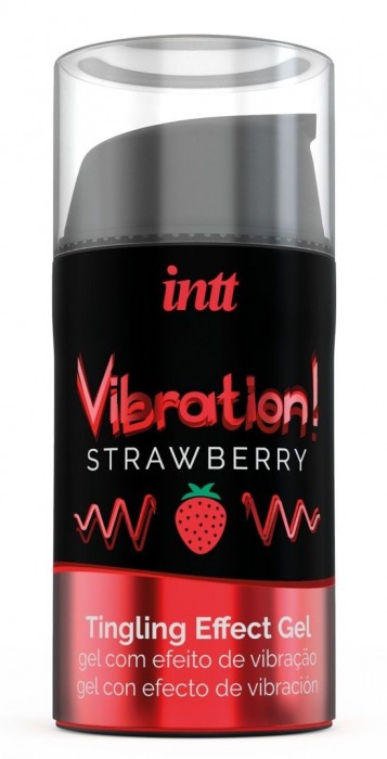 Жидкий интимный гель с эффектом вибрации Vibration! Strawberry - 15 мл. - INTT - купить с доставкой в Перми