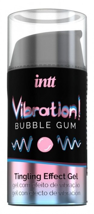 Жидкий интимный гель с эффектом вибрации Vibration! Bubble Gum - 15 мл. - INTT - купить с доставкой в Перми