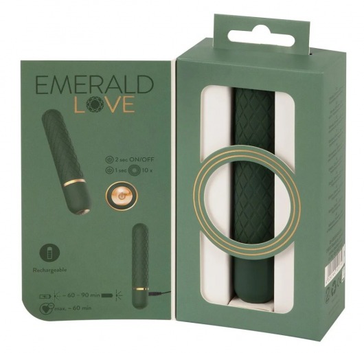 Зеленый мини-вибратор Luxurious Bullet Vibrator - 12,6 см. - Orion