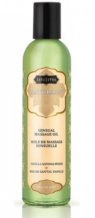 Массажное масло Naturals Vanilla Sandalwood с ароматом ванили и сандала - 236 мл. - Kama Sutra - купить с доставкой в Перми