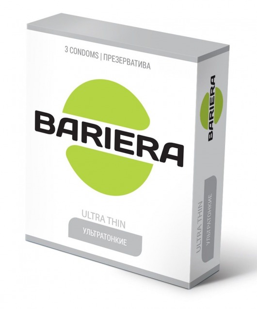 Ультратонкие презервативы Bariera Ultra Thin - 3 шт. - Bariera - купить с доставкой в Перми