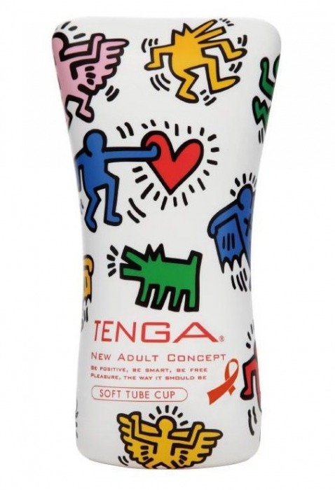 Мастурбатор-туба Keith Haring Soft Tube CUP - Tenga - в Перми купить с доставкой