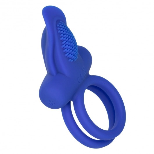 Синее перезаряжаемое эрекционное кольцо Silicone Rechargeable Dual Pleaser Enhancer - California Exotic Novelties - в Перми купить с доставкой