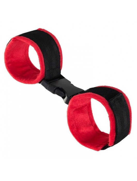 Красно-черные велюровые оковы Anonymo - ToyFa - купить с доставкой в Перми