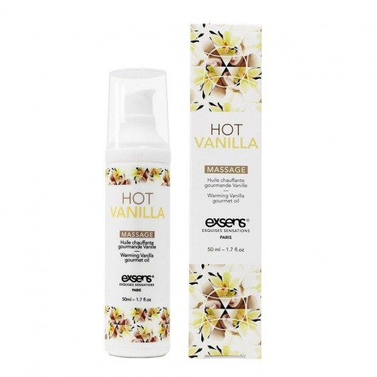 Разогревающее массажное масло с ароматом ванили Gourmet Hot Vanilla - 50 мл. - Exsens - купить с доставкой в Перми