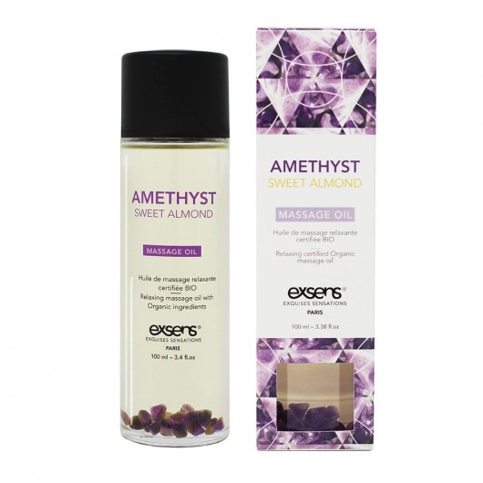 Органическое массажное масло AMETHYST SWEET ALMOND - 100 мл. - Exsens - купить с доставкой в Перми