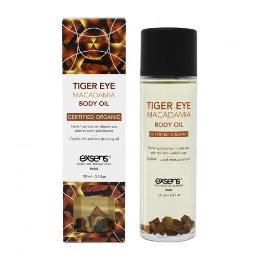 Органическое массажное масло TIGER EYE MACADAMIA - 100 мл. - Exsens - купить с доставкой в Перми