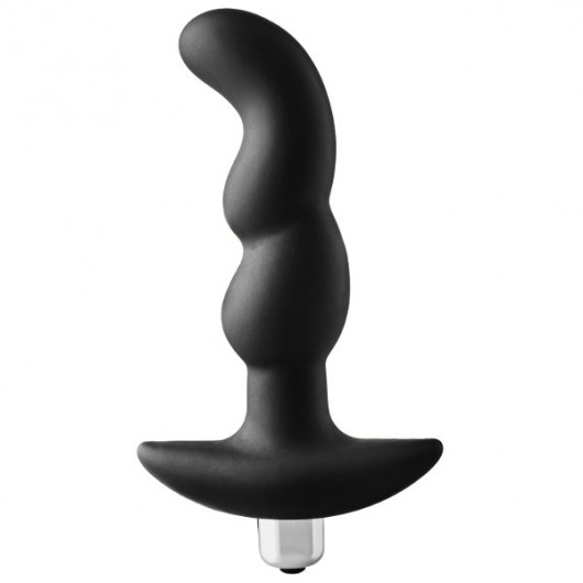 Черная вибропробка для простаты FantASStic Vibrating Prostate Plug - 14,5 см. - Dream Toys - в Перми купить с доставкой