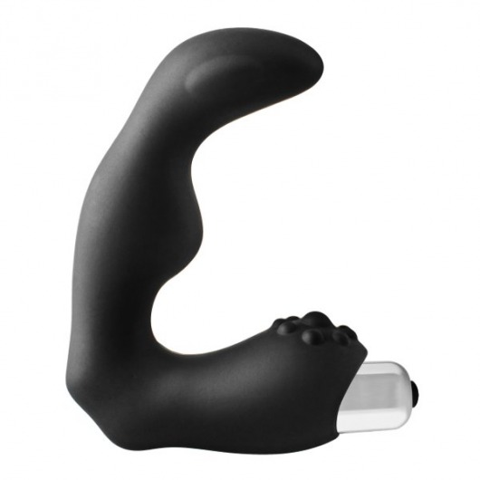 Черный вибромассажер простаты FantASStic Vibrating Prostate Massager - 11,3 см. - Dream Toys - в Перми купить с доставкой