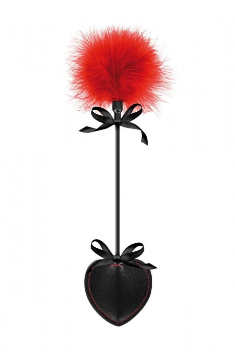 Стек с пуховкой Sweet Caress Feather Whip - 44 см. - Sweet Caress - купить с доставкой в Перми
