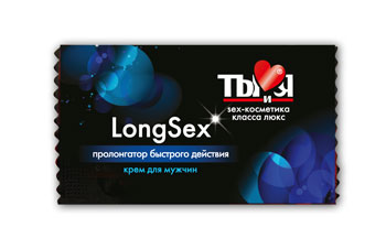 Пролонгирующий крем LongSex в одноразовой упаковке - 1,5 гр. - Биоритм - купить с доставкой в Перми