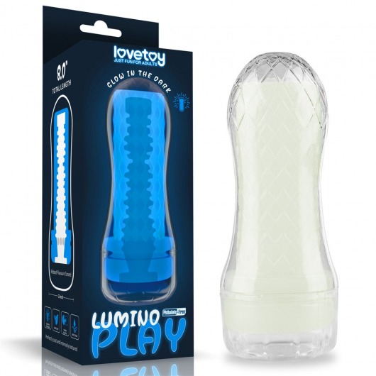 Светящийся в темноте мастурбатор Lumino Play Masturbator Ribbed - Lovetoy - в Перми купить с доставкой