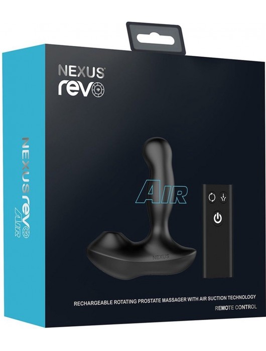Черный вибратор-ротатор для стимуляции простаты Nexus Revo Air - Nexus Range - в Перми купить с доставкой