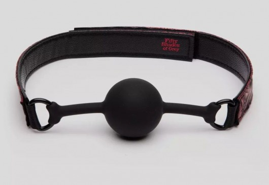 Кляп-шар на двусторонних ремешках Reversible Silicone Ball Gag - Fifty Shades of Grey - купить с доставкой в Перми