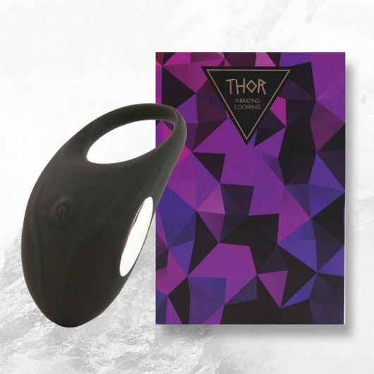 Черное эрекционное виброкольцо Thor Cockring - FeelzToys - в Перми купить с доставкой