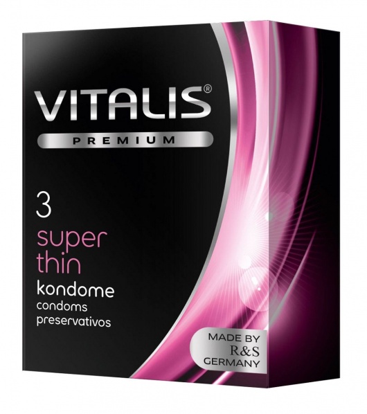 Ультратонкие презервативы VITALIS PREMIUM super thin - 3 шт. - Vitalis - купить с доставкой в Перми