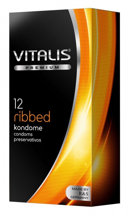 Ребристые презервативы VITALIS PREMIUM ribbed - 12 шт. - Vitalis - купить с доставкой в Перми
